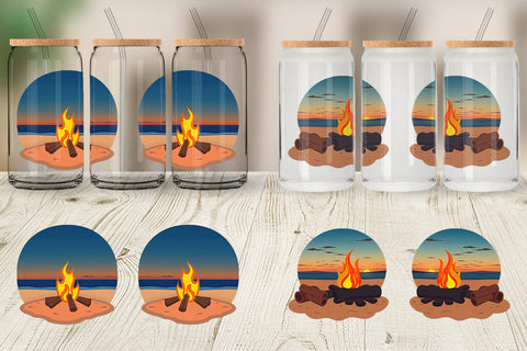 Glass Can Fire Pit Sublimation artnoy 