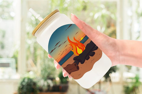 Glass Can Fire Pit Sublimation artnoy 