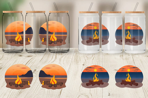 Glass Can Fire Pit Sublimation artnoy 