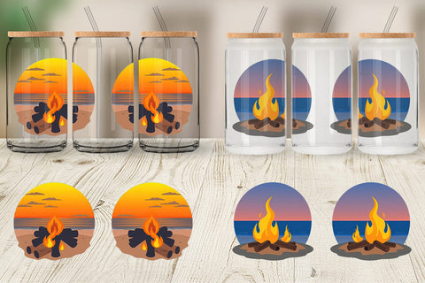 Glass Can Fire Pit Sublimation artnoy 