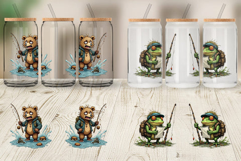 Glass Can Fishing Grumps Sublimation artnoy 