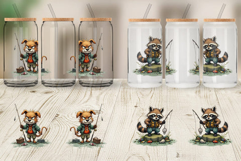 Glass Can Fishing Grumps Sublimation artnoy 