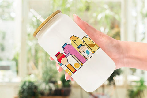 Glass Can Flavored Milk Carton Sublimation artnoy 