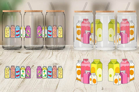 Glass Can Flavored Milk Carton Sublimation artnoy 
