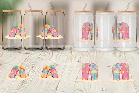 Glass Can Flip-Flops Sublimation artnoy 