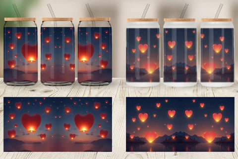 Glass Can Floating Lanterns Sublimation artnoy 