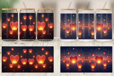 Glass Can Floating Lanterns Sublimation artnoy 