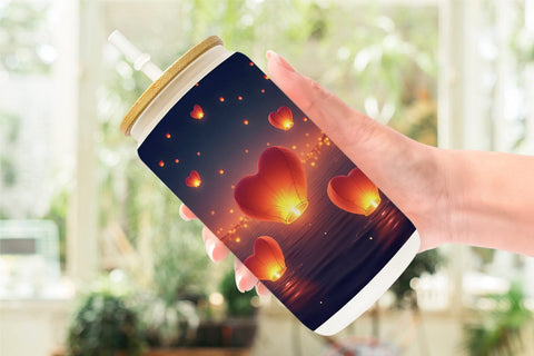 Glass Can Floating Lanterns Sublimation artnoy 