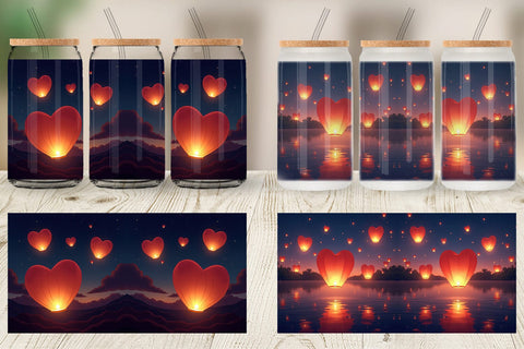 Glass Can Floating Lanterns Sublimation artnoy 
