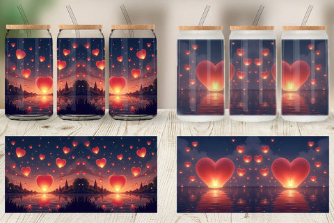Glass Can Floating Lanterns Sublimation artnoy 