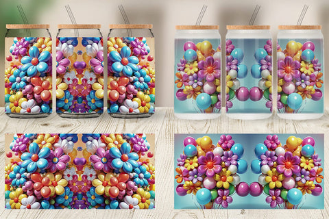 Glass Can Flower Balloon Sublimation artnoy 