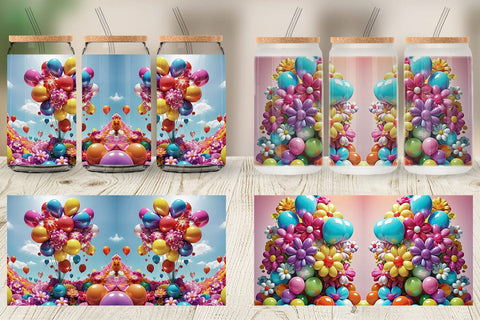 Glass Can Flower Balloon Sublimation artnoy 