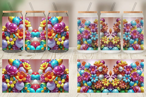 Glass Can Flower Balloon Sublimation artnoy 