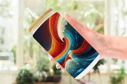 Glass Can Flowing Liquid Paint Sublimation artnoy 