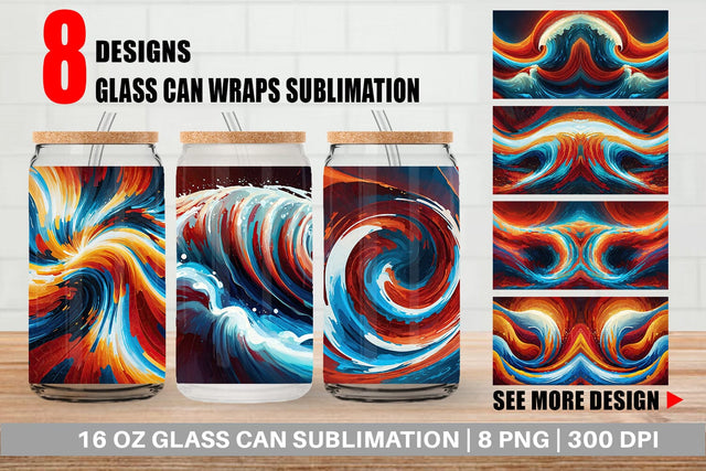 Glass Can Flowing Liquid Paint Sublimation artnoy 
