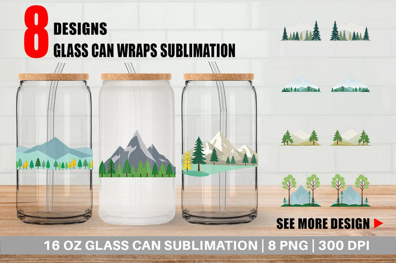 Glass Can Forest and Mountain Sublimation artnoy 