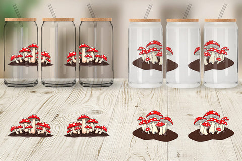 Glass Can Forest Mushrooms Sublimation artnoy 