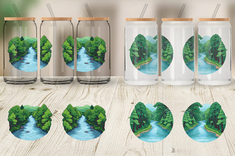 Glass Can Forest River Sublimation artnoy 
