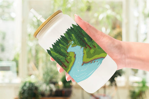 Glass Can Forest River Sublimation artnoy 