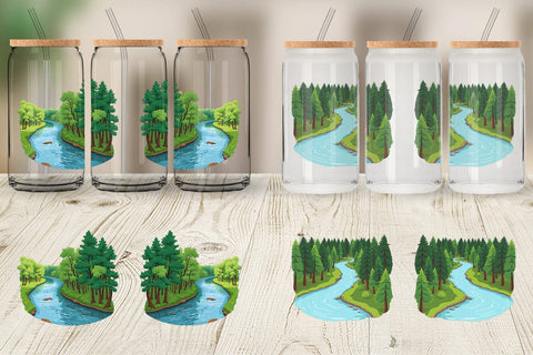 Glass Can Forest River Sublimation artnoy 