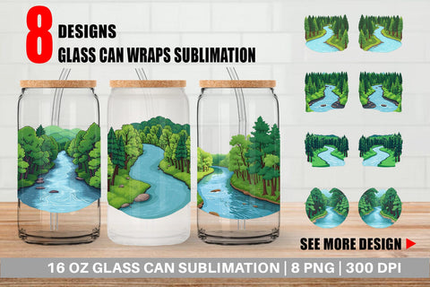 Glass Can Forest River Sublimation artnoy 