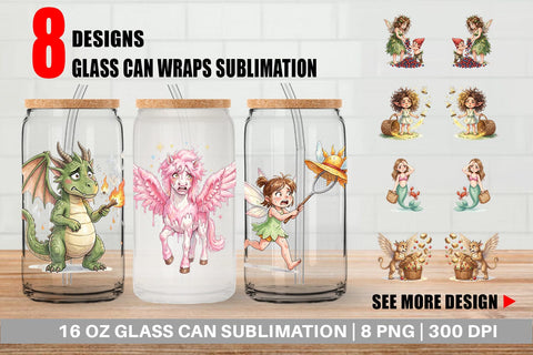 Glass Can Frazzled Magic Mom Chaos Sublimation artnoy 