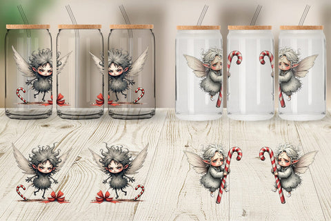 Glass Can Frazzled Sugar Plum Fairy Sublimation artnoy 