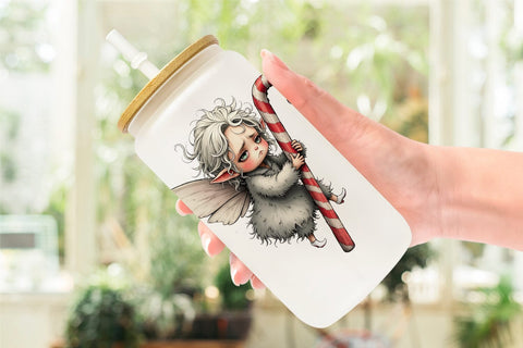 Glass Can Frazzled Sugar Plum Fairy Sublimation artnoy 