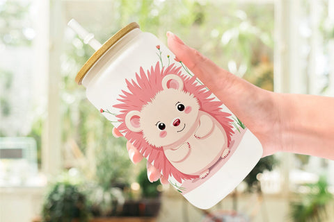 Glass Can Friendly Cute Animals Sublimation artnoy 
