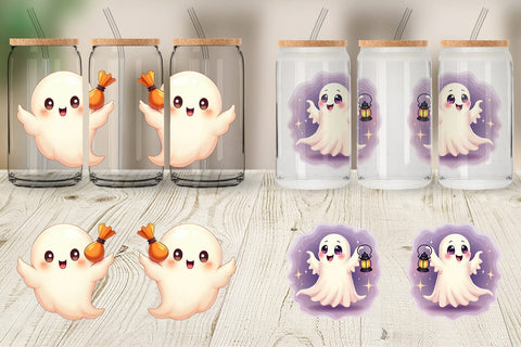 Glass Can Friendly Ghosts Sublimation artnoy 