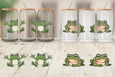Glass Can Frog Mood Sublimation artnoy 