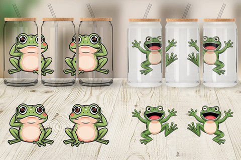 Glass Can Frog Mood Sublimation artnoy 