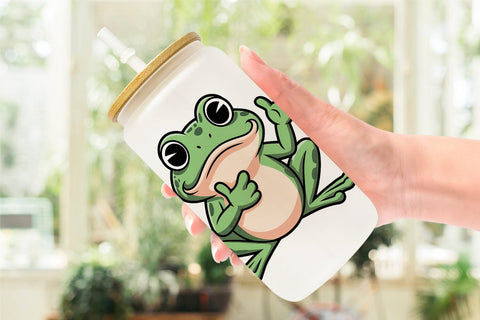 Glass Can Frog Mood Sublimation artnoy 