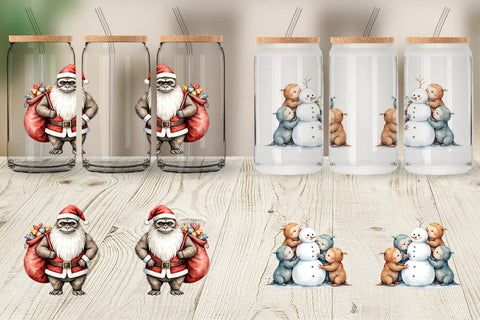 Glass Can Frosty Yeti Friends Sublimation artnoy 