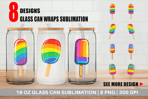 Glass Can Frozen Treat Sublimation artnoy 