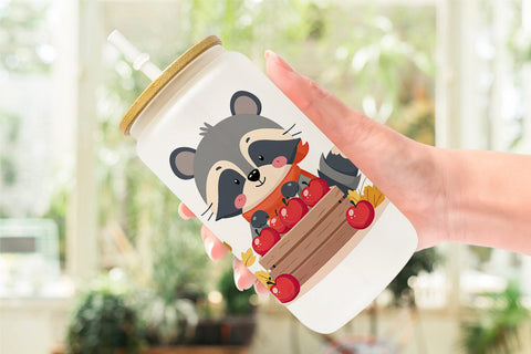 Glass Can Fruit Harvest Babies Sublimation artnoy 