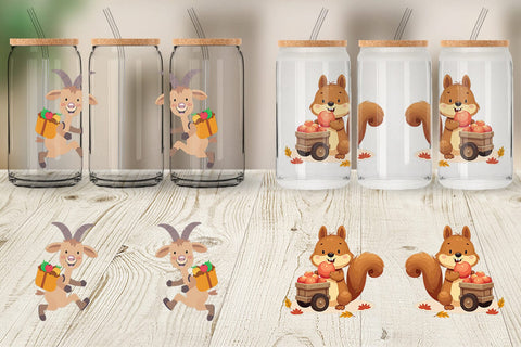 Glass Can Fruit Harvest Babies Sublimation artnoy 