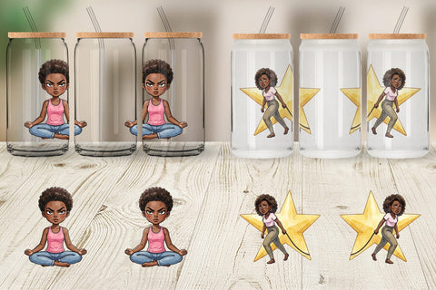 Glass Can Funny Black Excellence Sublimation artnoy 