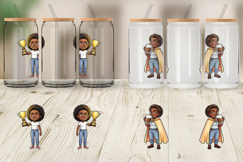 Glass Can Funny Black Excellence Sublimation artnoy 
