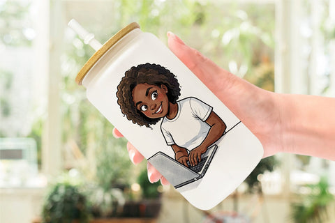 Glass Can Funny Black Excellence Sublimation artnoy 