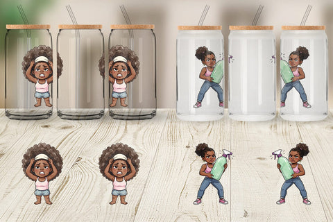 Glass Can Funny Natural Hair Humor Sublimation artnoy 