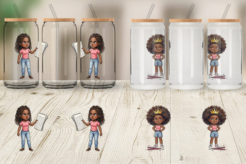 Glass Can Funny Natural Hair Humor Sublimation artnoy 