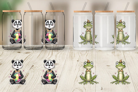 Glass Can Funny Skinny Summer Animal Sublimation artnoy 