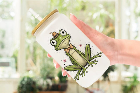 Glass Can Funny Skinny Summer Animal Sublimation artnoy 