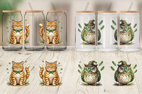 Glass Can Funny St Patricks Animal Sublimation artnoy 
