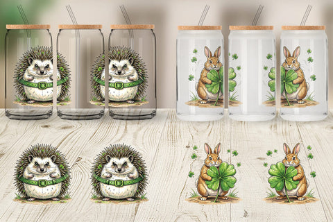Glass Can Funny St Patricks Animal Sublimation artnoy 