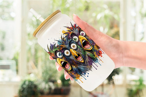Glass Can Funny Suburban Animal Heatwave Sublimation artnoy 