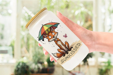 Glass Can Funny Summer Quote Animals Sublimation artnoy 