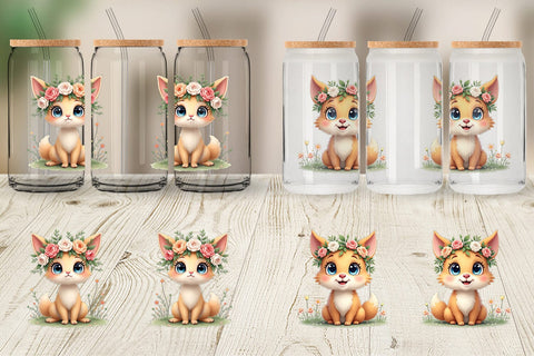 Glass Can Furry Expressions Sublimation artnoy 