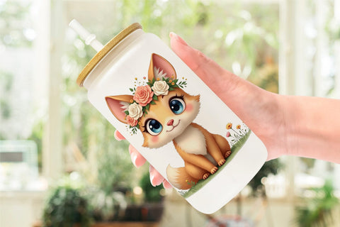 Glass Can Furry Expressions Sublimation artnoy 